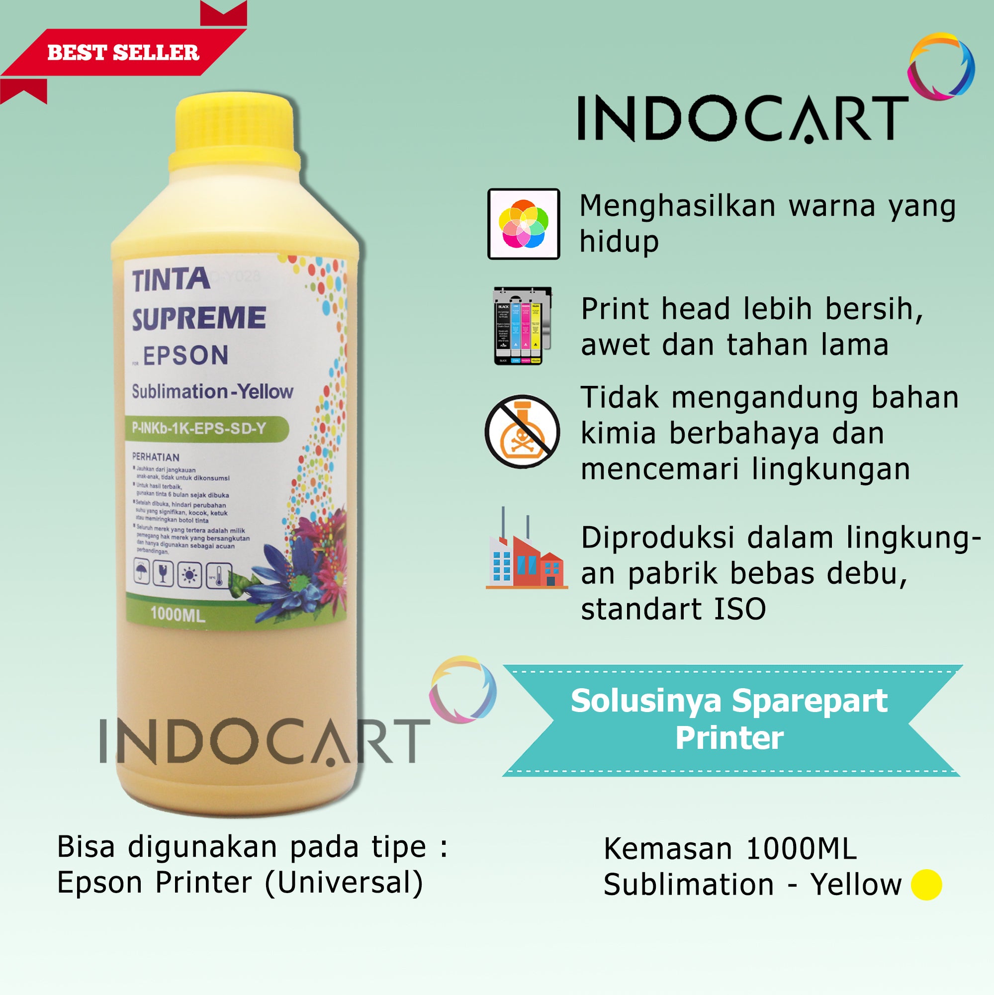 IndoCart Tinta Refill Printer Epson-Sublim Sublimation Ink-1kg