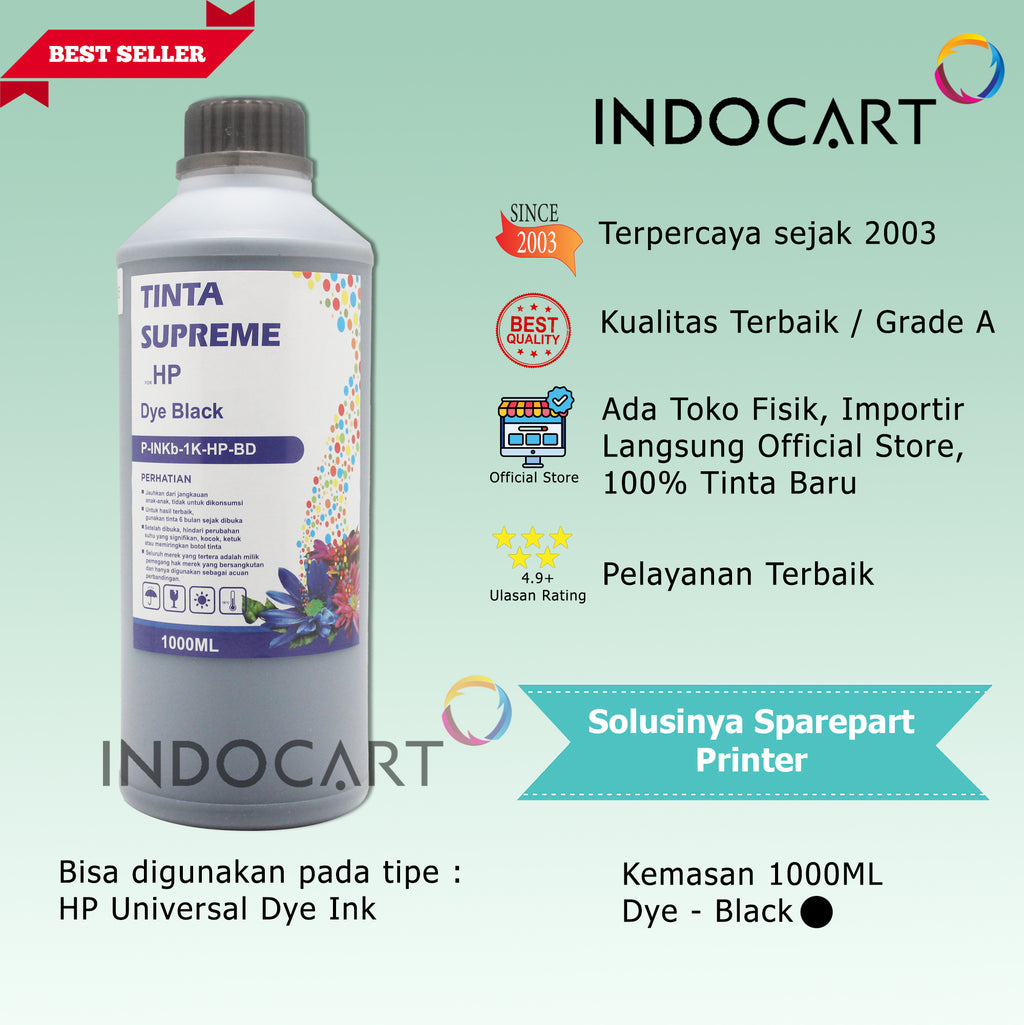 Tinta Refill Printer HP - 1kg Supreme - Dye Color