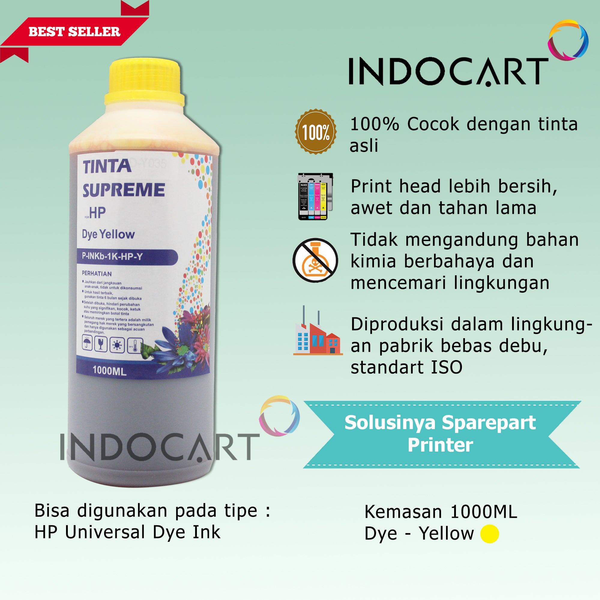Tinta Refill Printer HP-1kg Supreme-Dye Color