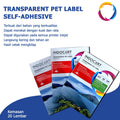 IndoCart Sticker Label Bening Transparent Film-A4-20s