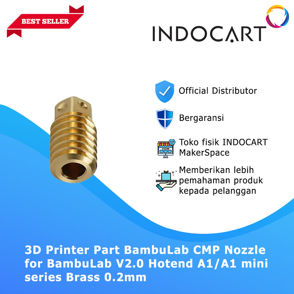 3D Printer Parts BambuLab Compatible Brass Nozzle V2.0 Hotend BambuLab A1 Series