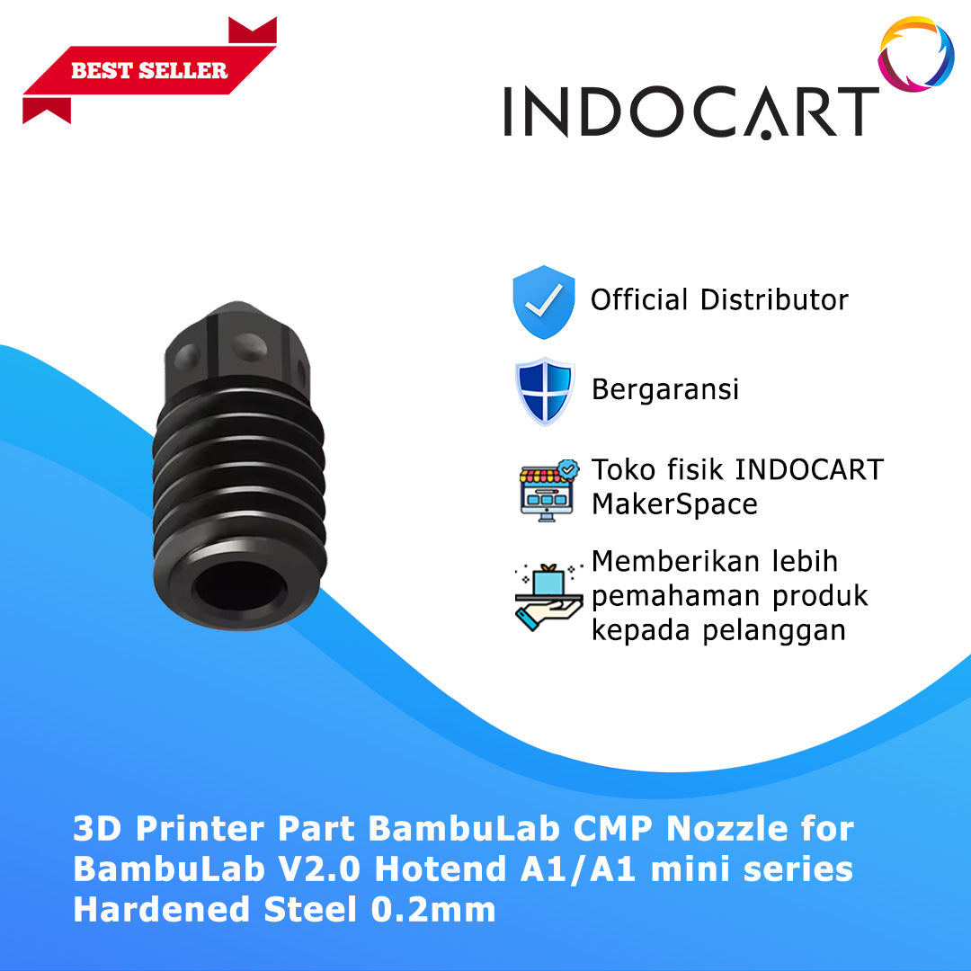 3D Printer Parts BambuLab Compatible Hardened Steel Nozzle V2.0 Hotend BambuLab A1 Series