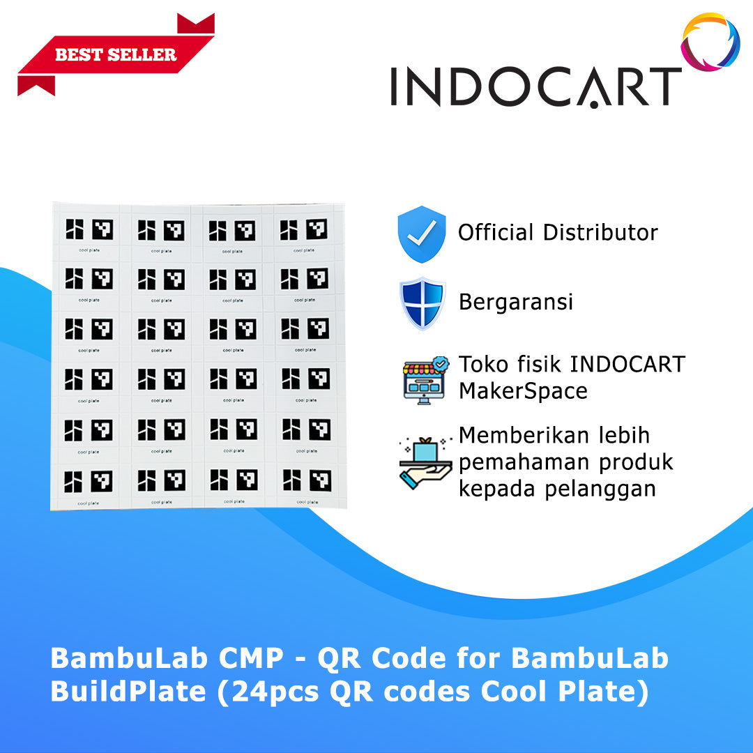 3D Printer Parts BambuLab Compatible QR Code for BambuLab BuildPlate 24Pcs QR Codes In One Sheet