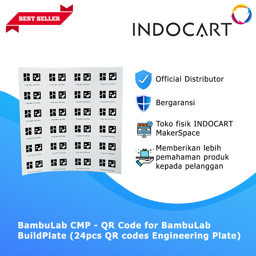 3D Printer Parts BambuLab Compatible QR Code for BambuLab BuildPlate 24Pcs QR Codes In One Sheet