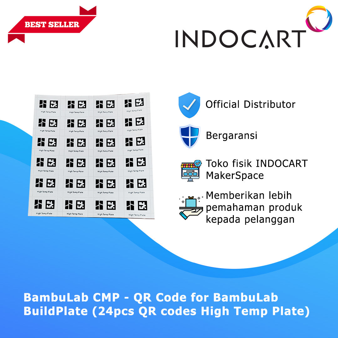 3D Printer Parts BambuLab Compatible QR Code for BambuLab BuildPlate 24Pcs QR Codes In One Sheet