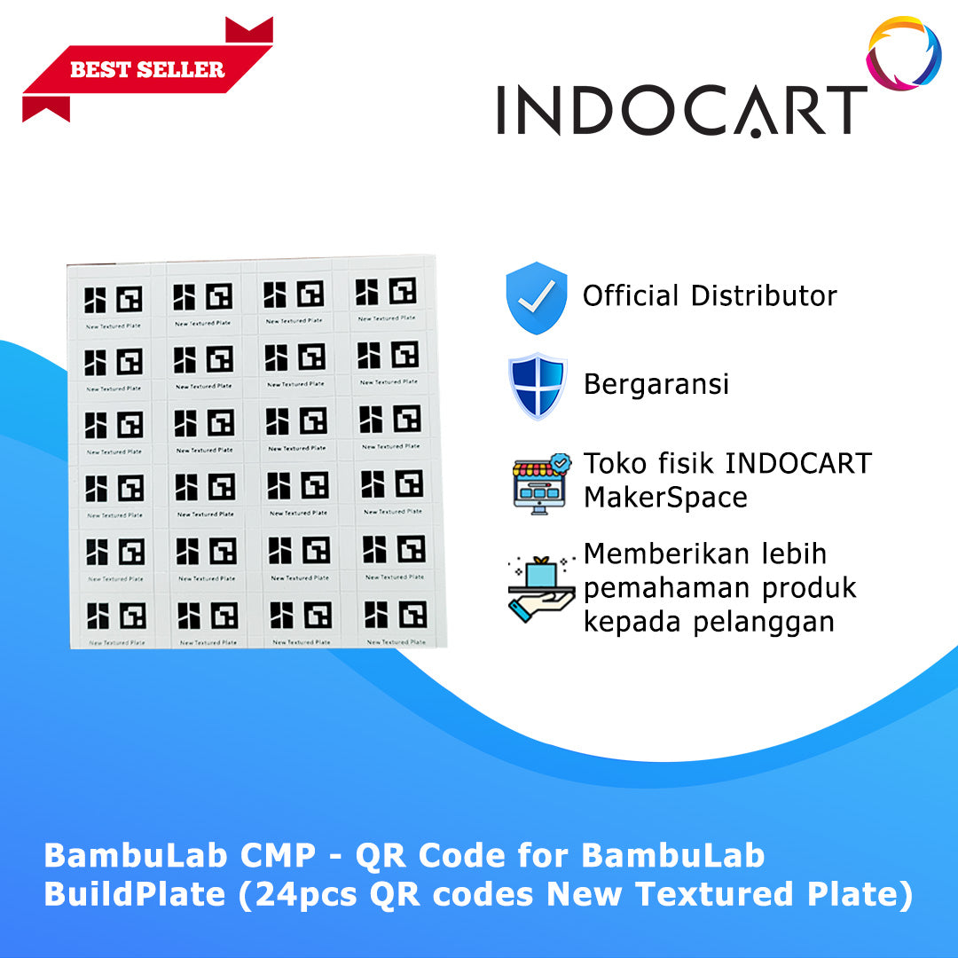 3D Printer Parts BambuLab Compatible QR Code for BambuLab BuildPlate 24Pcs QR Codes In One Sheet