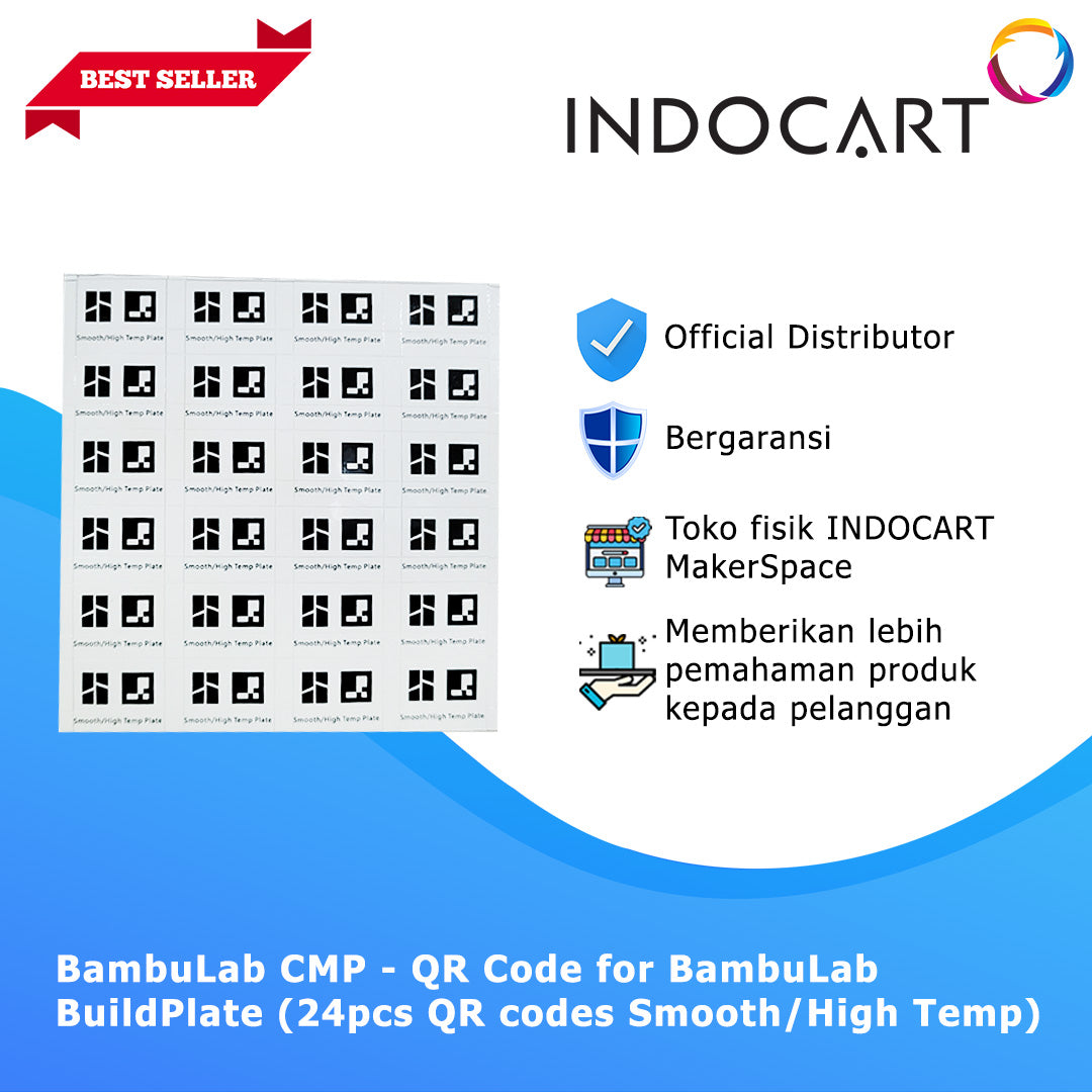 3D Printer Parts BambuLab Compatible QR Code for BambuLab BuildPlate 24Pcs QR Codes In One Sheet