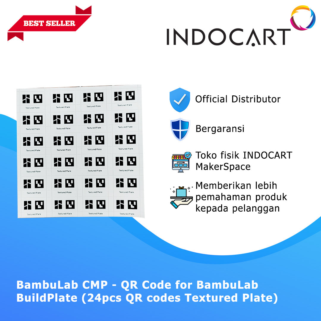 3D Printer Parts BambuLab Compatible QR Code for BambuLab BuildPlate 24Pcs QR Codes In One Sheet