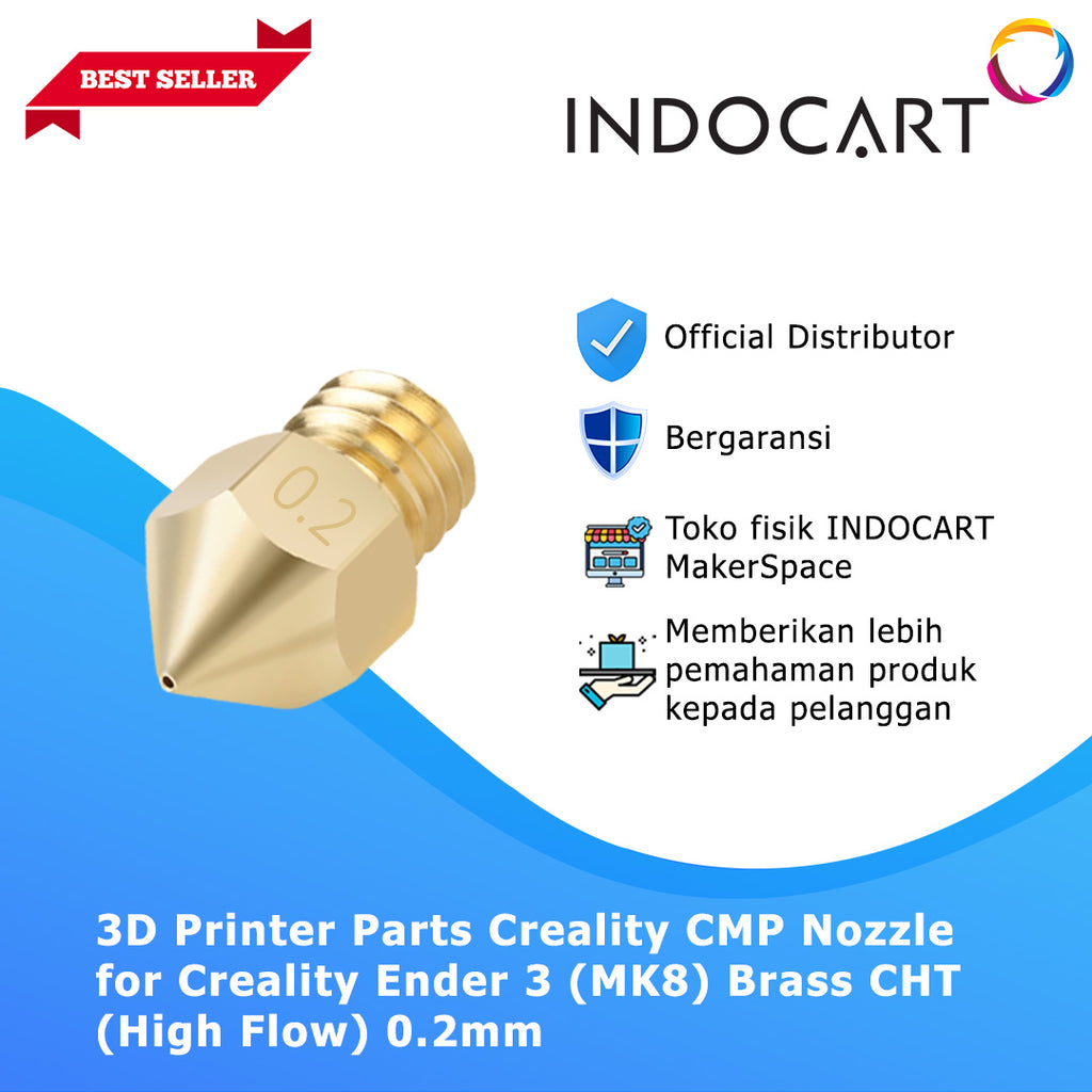 3D Printer Parts Creality Compatible Brass CHT High Flow Nozzle MK8 Creality Ender 3