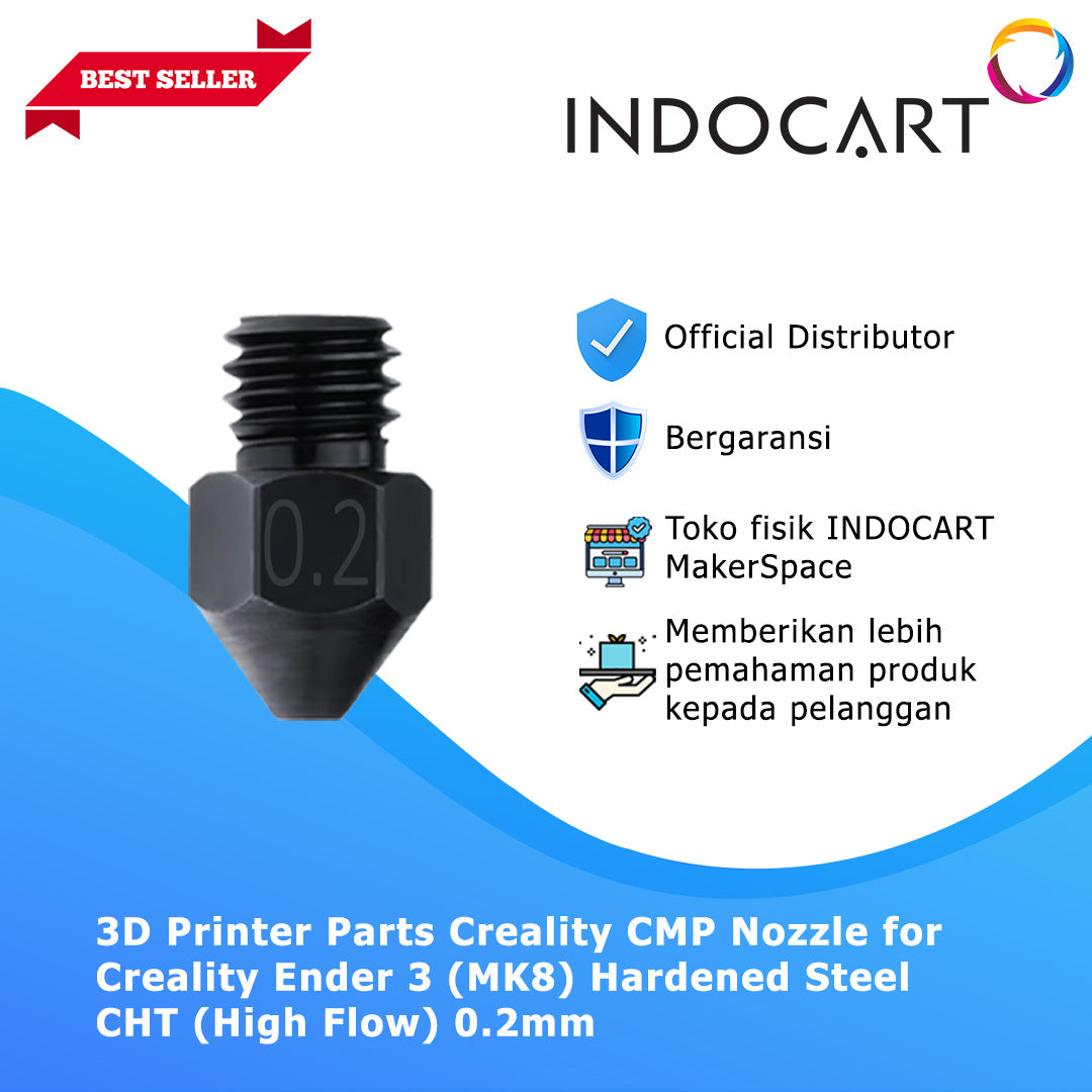 3D Printer Parts Creality Compatible Hardened Steel CHT High Flow Nozzle MK8 Creality Ender 3