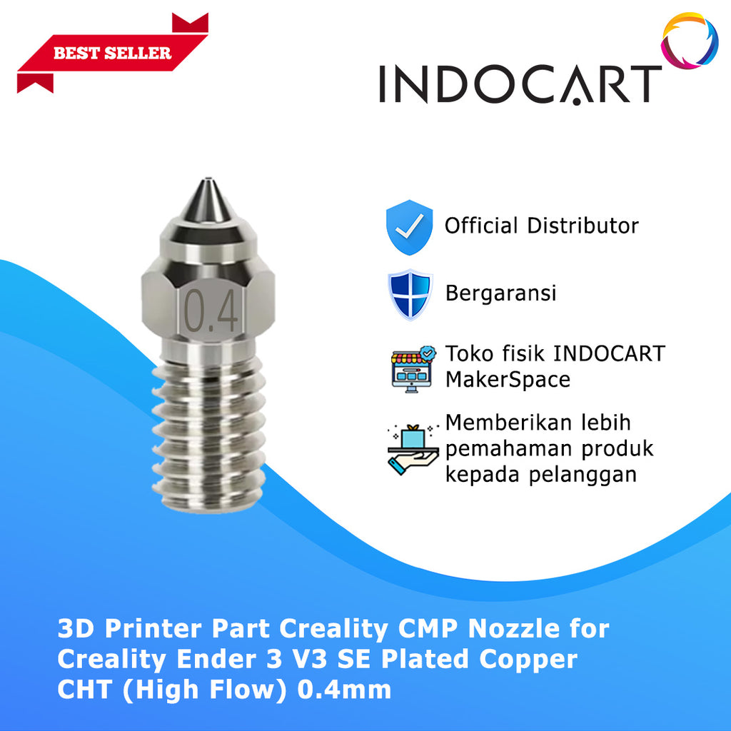 3D Printer Parts Creality Compatible Plated Copper CHT High Flow Nozzle Creality Ender 3 V3 SE