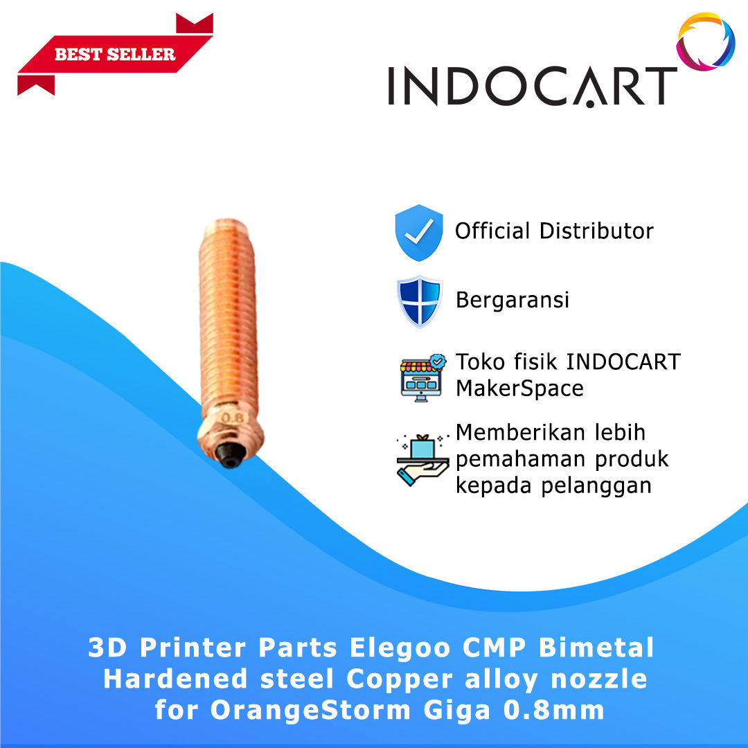3D Printer Parts Elegoo CMP Bimetal Hardened Steel Copper Alloy Nozzle Elegoo OrangeStorm Giga