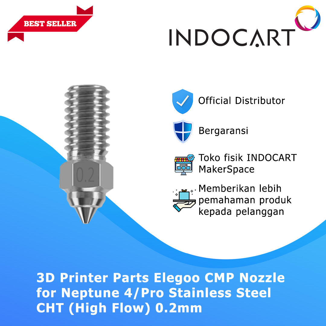 3D Printer Parts Elegoo Compatible Stainless Steel CHT (High Flow) Nozzle Elegoo Neptune 4/Pro