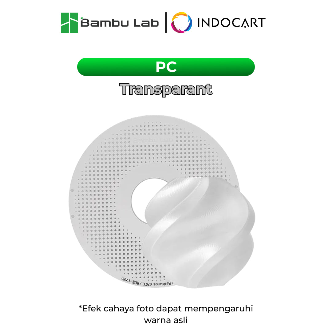 3D Printer Filament BambuLab PC Polycarbonated High Impact Strength and Durability Filament 1.75mm 1Kg