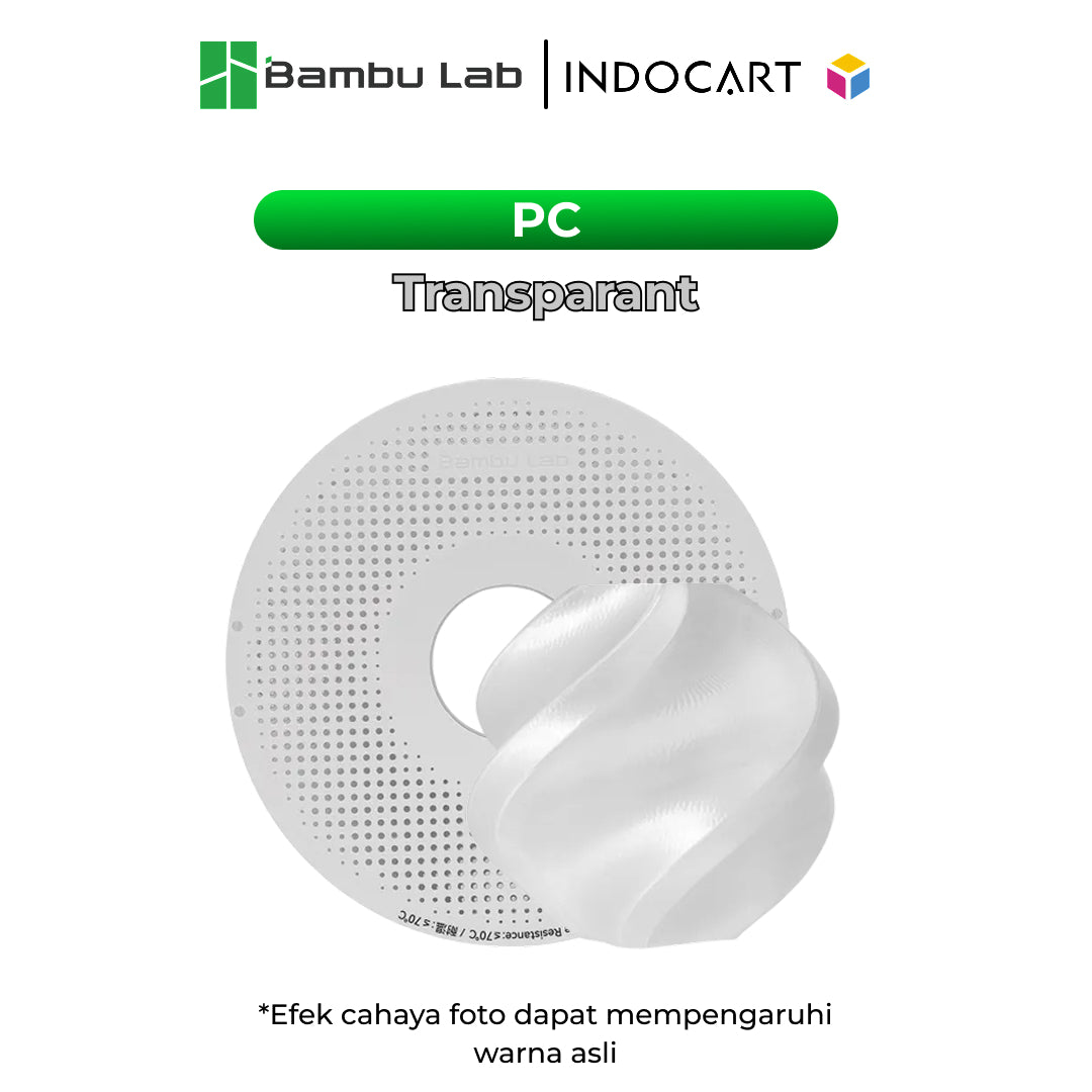 3D Printer Filament BambuLab PC Polycarbonated High Impact Strength and Durability Filament 1.75mm 1Kg