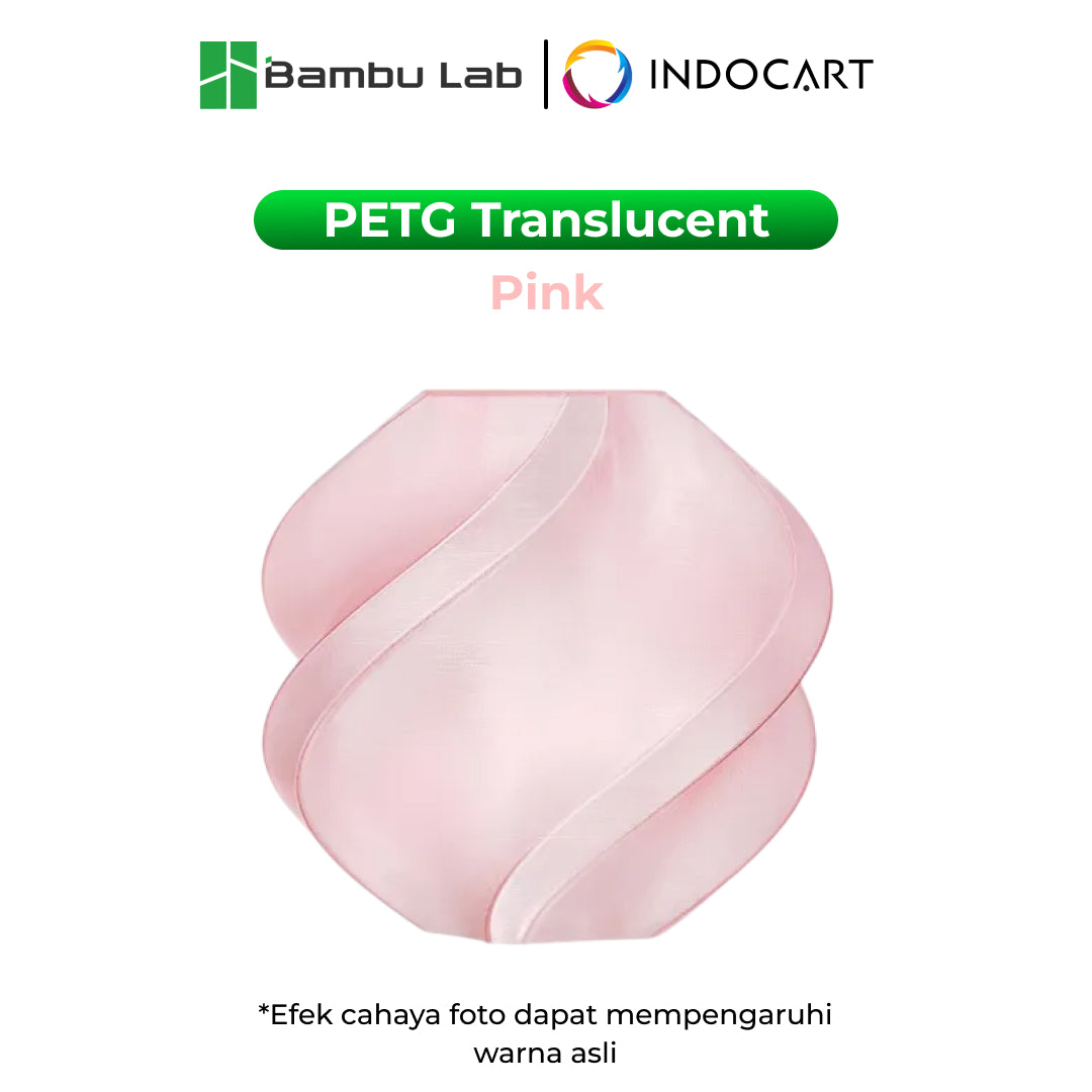 3D Printer Filament Refill BambuLab PETG Translucent Excellent Light Transmittance and Minimal Warping 1.75mm 1Kg