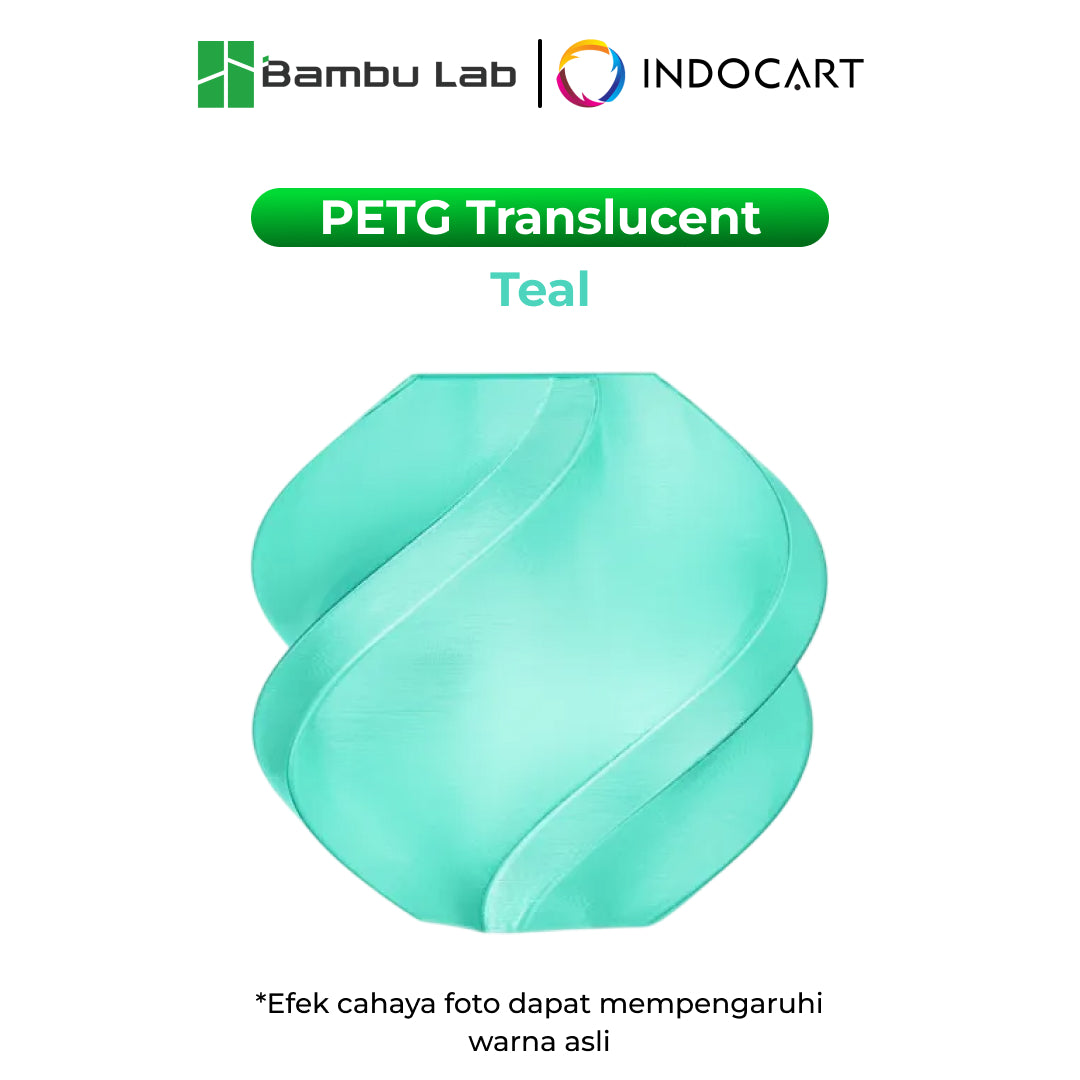 3D Printer Filament Refill BambuLab PETG Translucent Excellent Light Transmittance and Minimal Warping 1.75mm 1Kg
