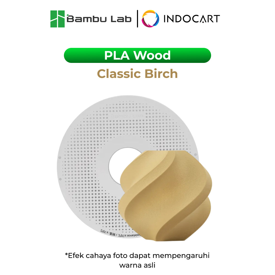 3D Printer Filament BambuLab PLA Wood Realistic Wood Like and Smooth Slightly Texture 1.75mm 1Kg