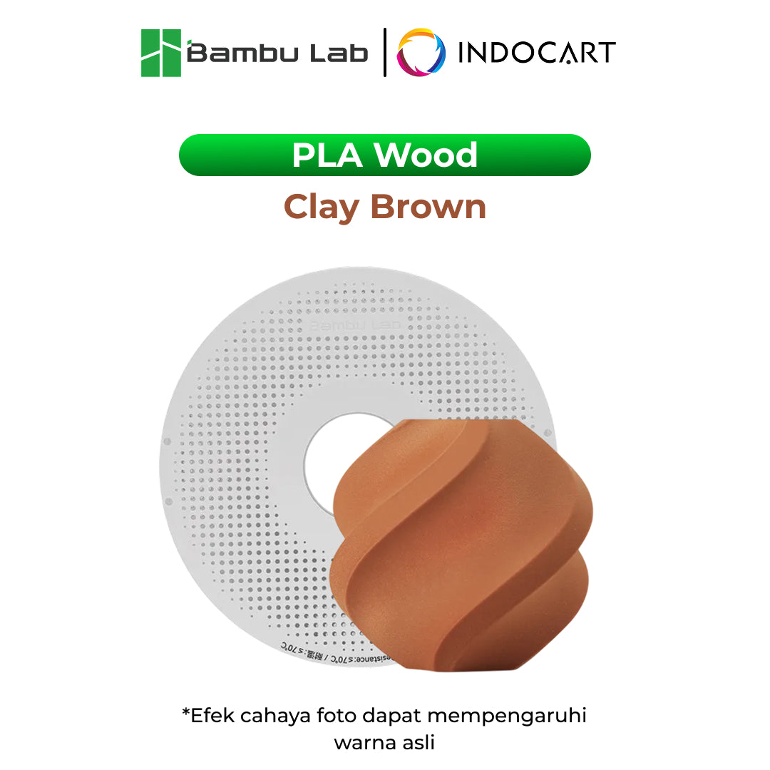 3D Printer Filament BambuLab PLA Wood Realistic Wood Like and Smooth Slightly Texture 1.75mm 1Kg