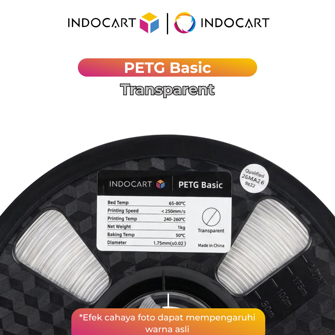 3D Printer Filament IndoCart PETG Basic Durable and High Impact Filament 1.75mm 1Kg