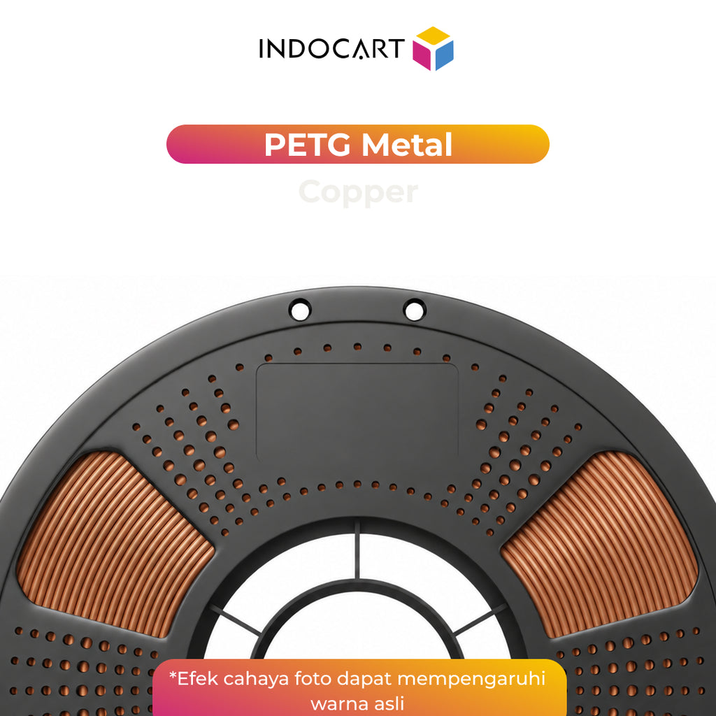 3D Printer Filament IndoCart PETG Metal Look Finished Durable High Impact 1.75mm 1Kg