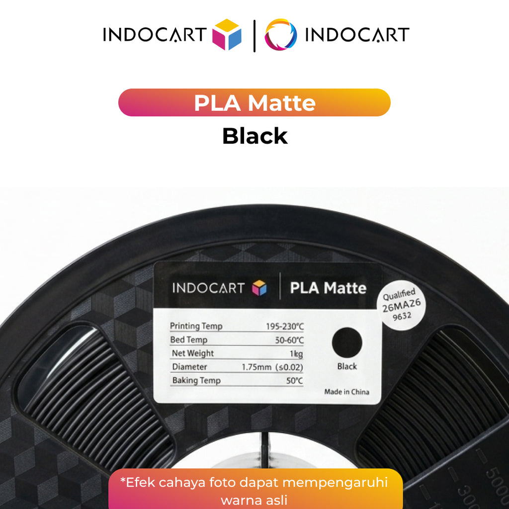 3D Printer Filament IndoCart PLA Matte Textured Color Finish Filament 1.75mm 1Kg
