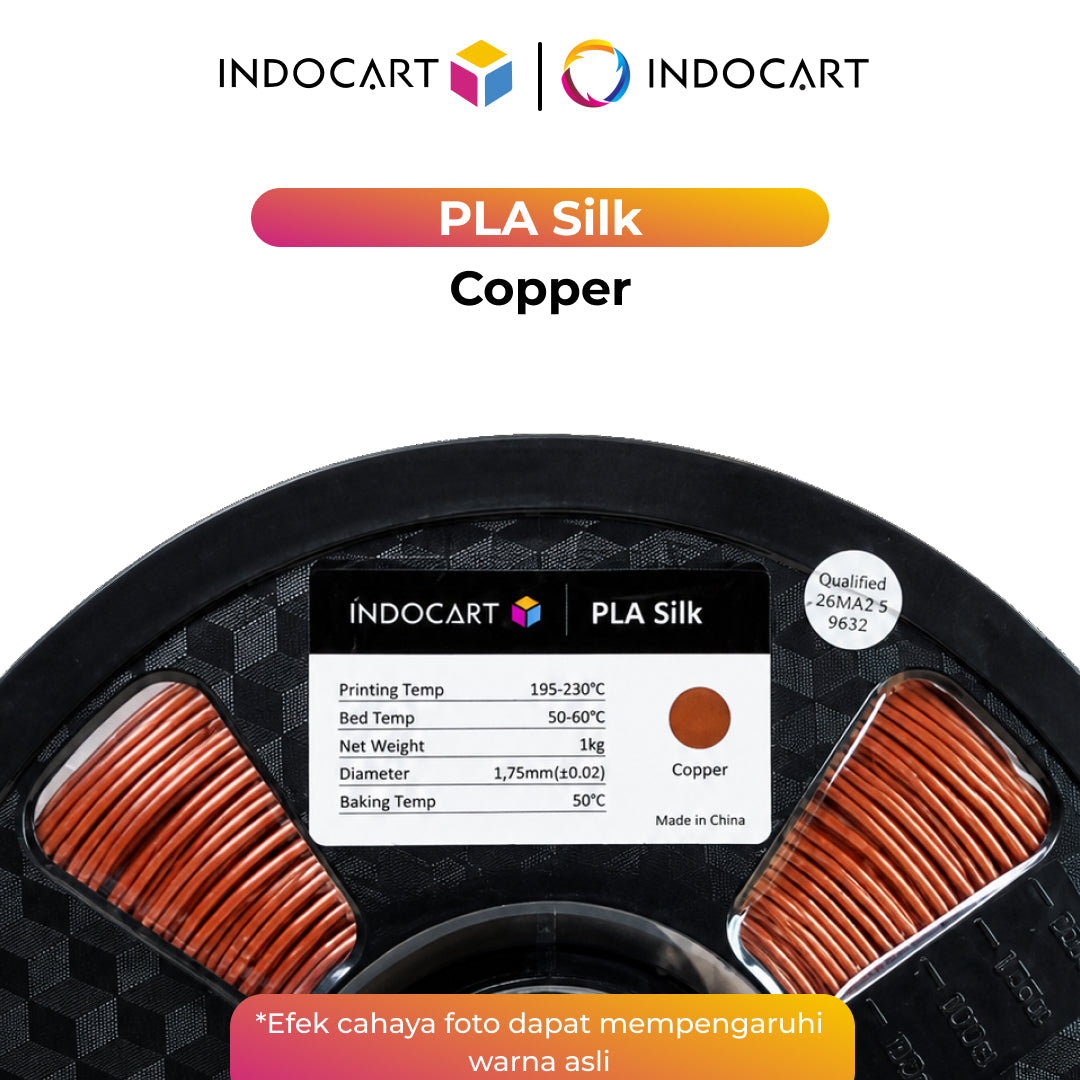 3D Printer Filament IndoCart PLA Silk Smooth and Glossy Finish Filament 1.75mm 1Kg