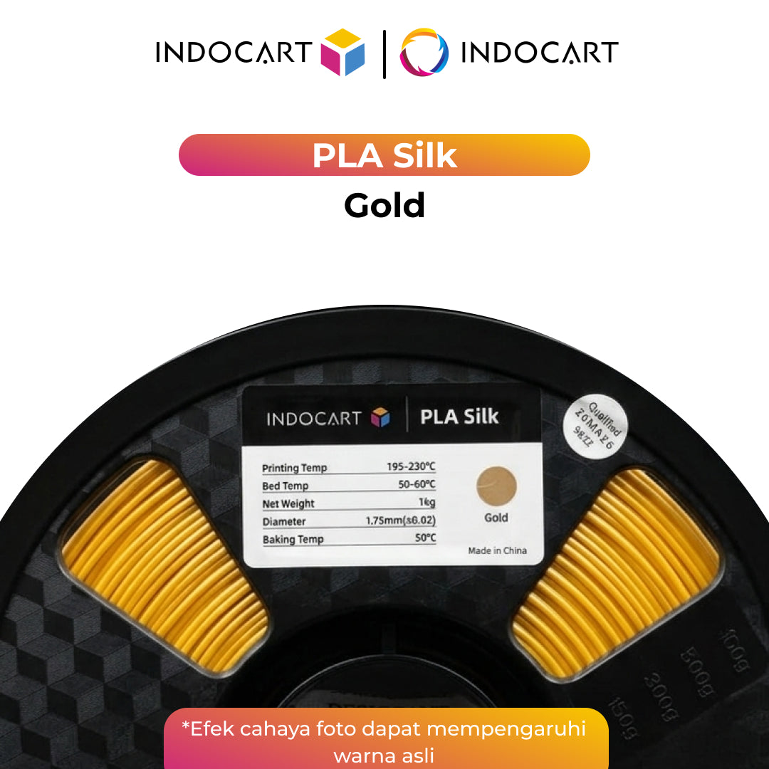 3D Printer Filament IndoCart PLA Silk Smooth and Glossy Finish Filament 1.75mm 1Kg