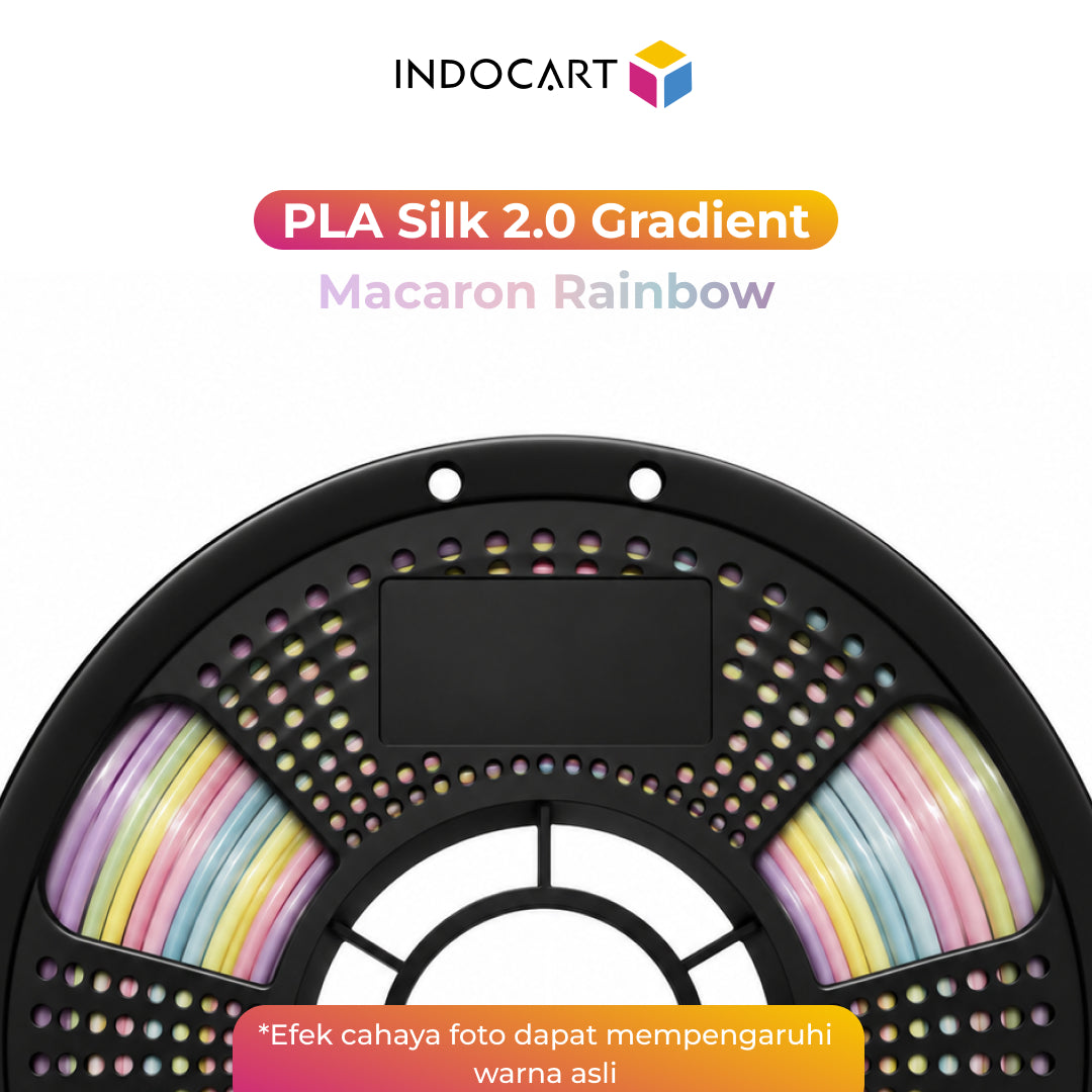 3D Printer Filament IndoCart PLA Silk 2.0 Gradient Rainbow Silky Color 1.75mm 1kg
