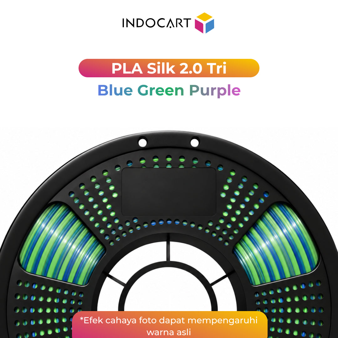 3D Printer Filament IndoCart PLA Silk 2.0 Tri Color Blend Silky Surface Finished 1.75mm 1kg