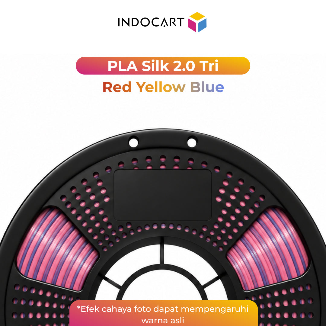 3D Printer Filament IndoCart PLA Silk 2.0 Tri Color Blend Silky Surface Finished 1.75mm 1kg