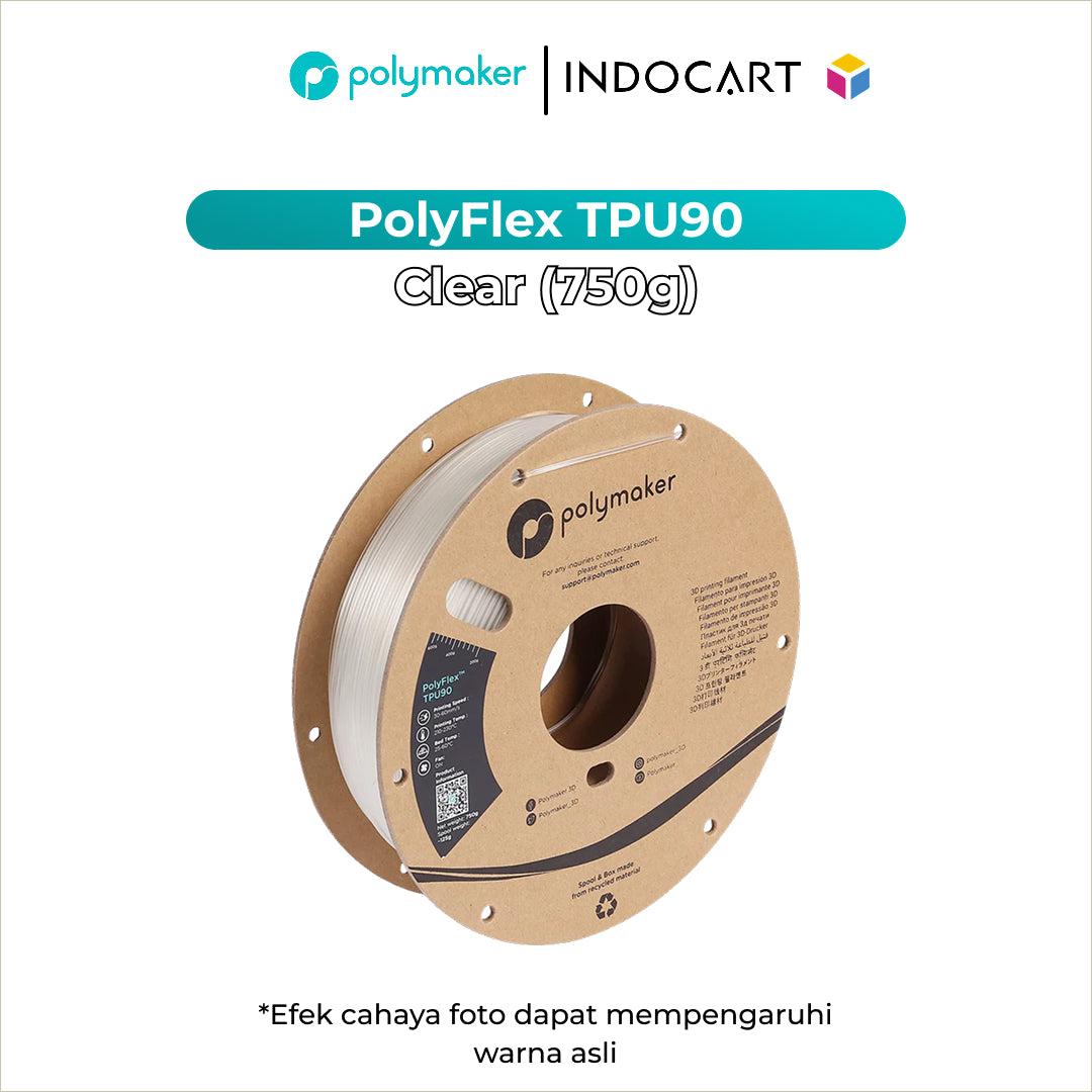 3D Printer Filament PolyMaker PolyFlex TPU90 Elastic Filament 1.75mm 750gr