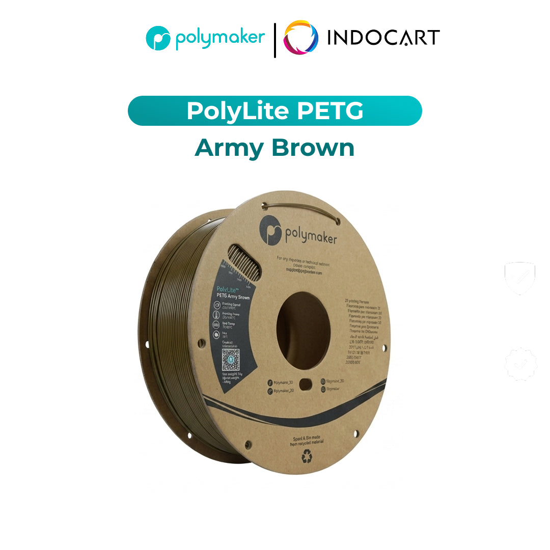 3D Printer Filament PolyMaker PolyLite PETG Filament with Balanced Mechanical Properties 1.75mm 1Kg