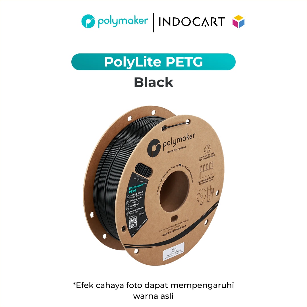 3D Printer Filament PolyMaker PolyLite PETG Filament with Balanced Mechanical Properties 1.75mm 1Kg