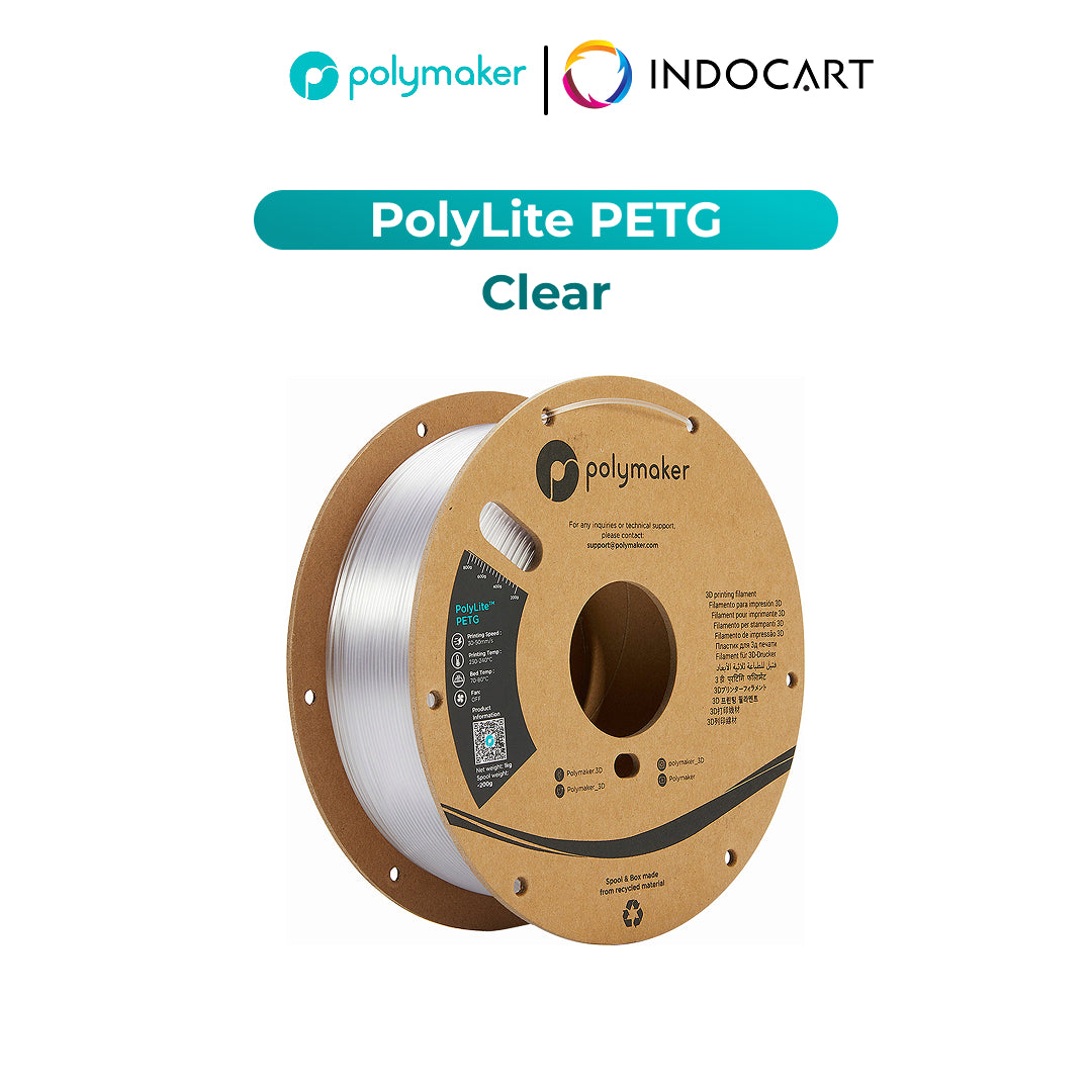 3D Printer Filament PolyMaker PolyLite PETG Filament with Balanced Mechanical Properties 1.75mm 1Kg