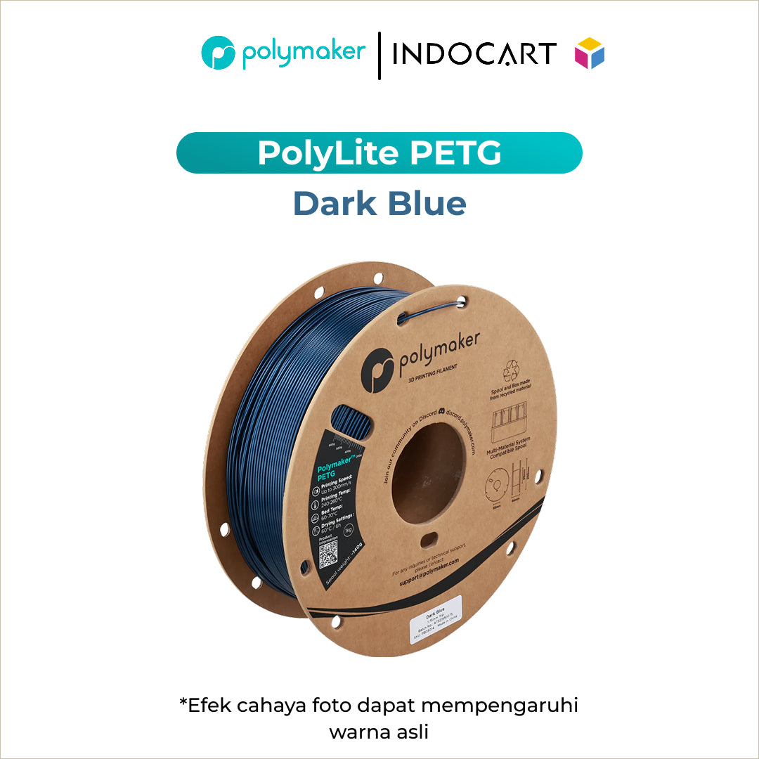 3D Printer Filament PolyMaker PolyLite PETG Filament with Balanced Mechanical Properties 1.75mm 1Kg