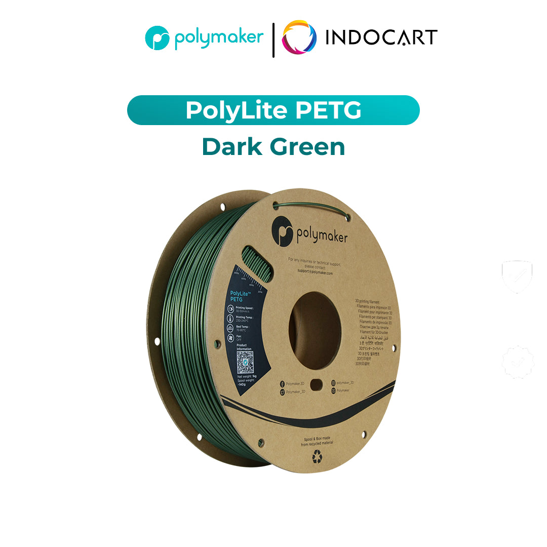 3D Printer Filament PolyMaker PolyLite PETG Filament with Balanced Mechanical Properties 1.75mm 1Kg