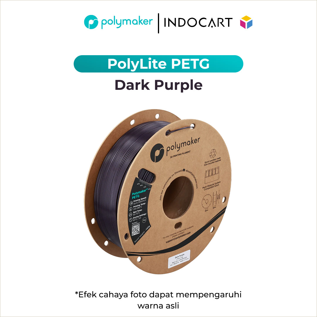 3D Printer Filament PolyMaker PolyLite PETG Filament with Balanced Mechanical Properties 1.75mm 1Kg