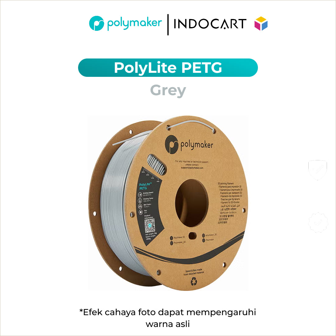 3D Printer Filament PolyMaker PolyLite PETG Filament with Balanced Mechanical Properties 1.75mm 1Kg