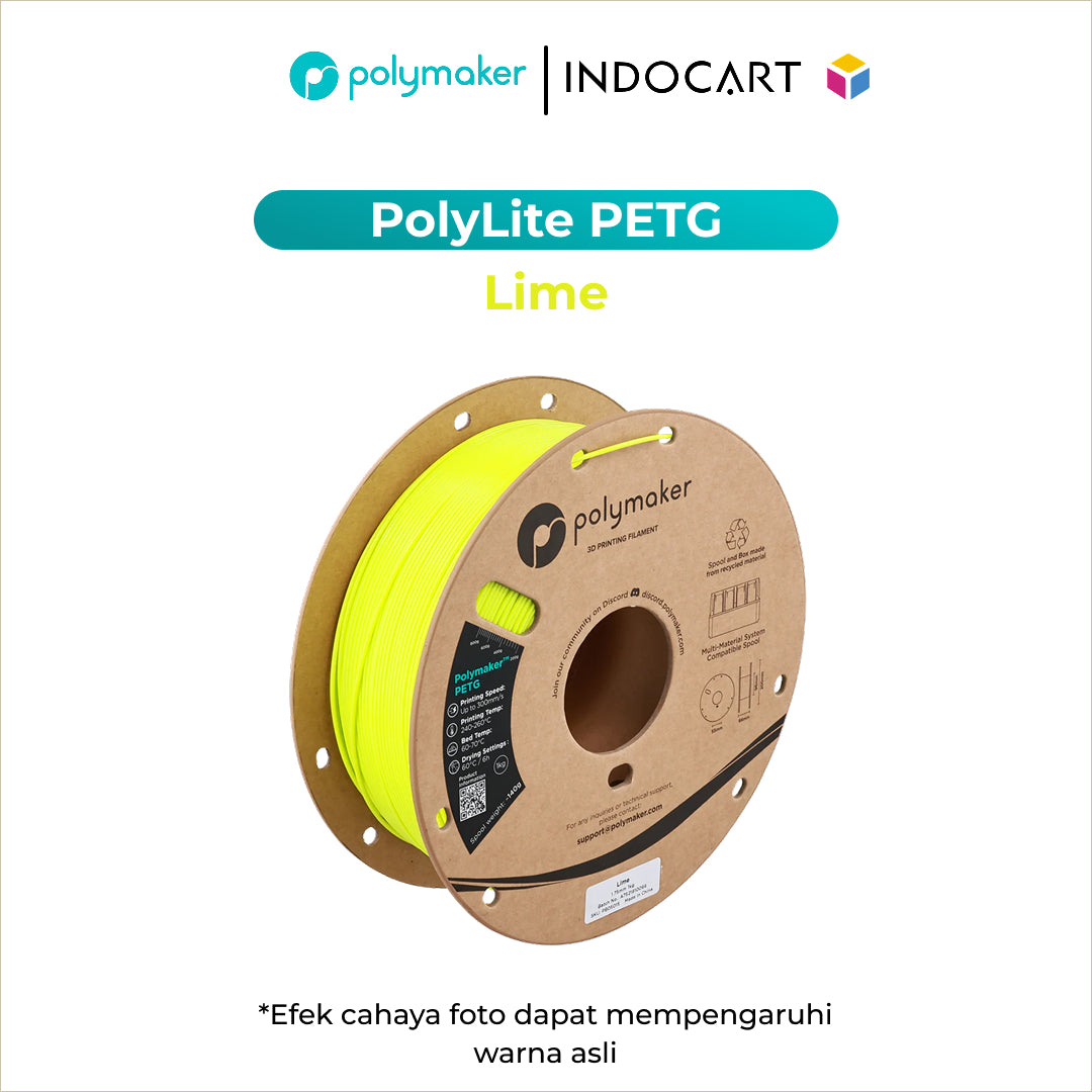3D Printer Filament PolyMaker PolyLite PETG Filament with Balanced Mechanical Properties 1.75mm 1Kg