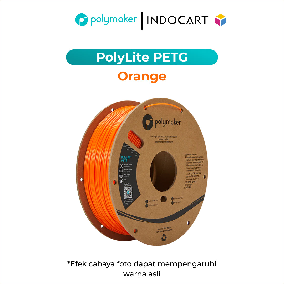 3D Printer Filament PolyMaker PolyLite PETG Filament with Balanced Mechanical Properties 1.75mm 1Kg