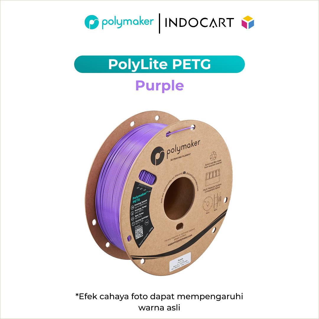 3D Printer Filament PolyMaker PolyLite PETG Filament with Balanced Mechanical Properties 1.75mm 1Kg