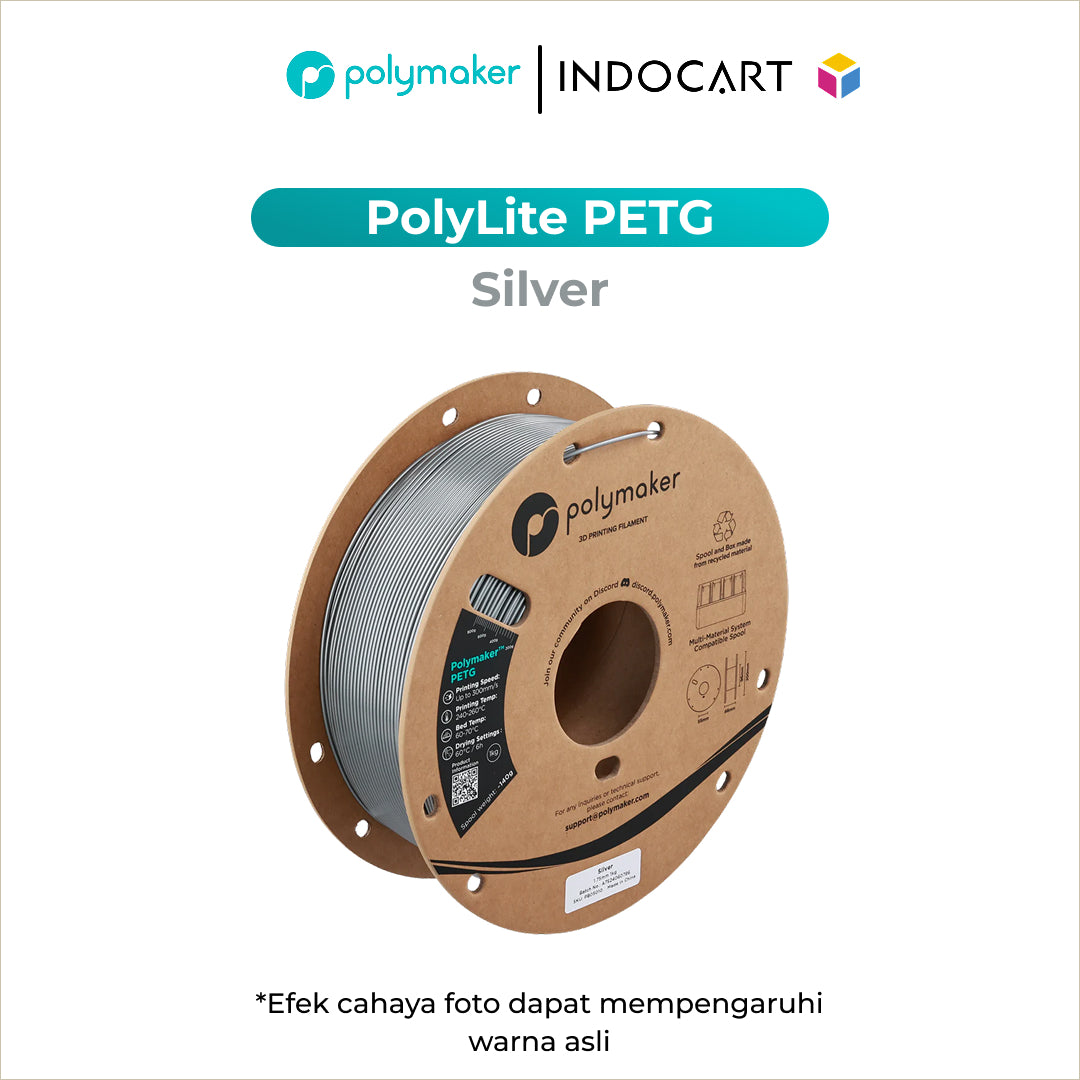 3D Printer Filament PolyMaker PolyLite PETG Filament with Balanced Mechanical Properties 1.75mm 1Kg