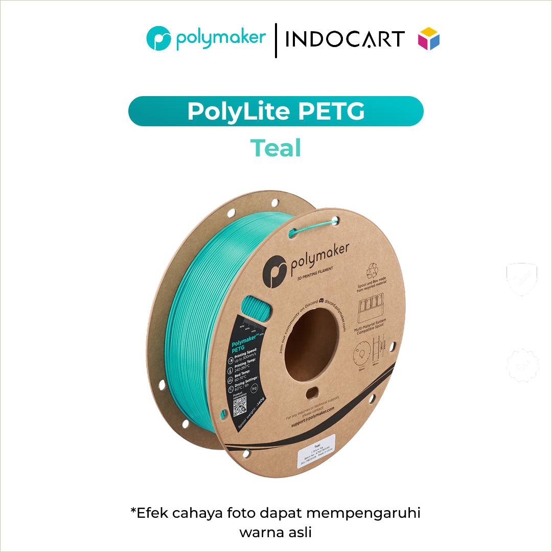 3D Printer Filament PolyMaker PolyLite PETG Filament with Balanced Mechanical Properties 1.75mm 1Kg