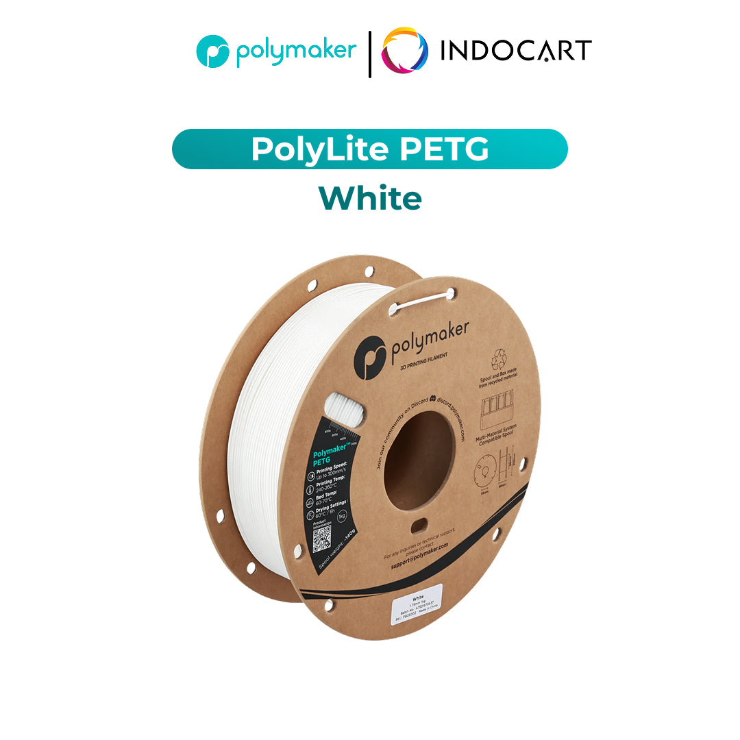 3D Printer Filament PolyMaker PolyLite PETG Filament with Balanced Mechanical Properties 1.75mm 1Kg