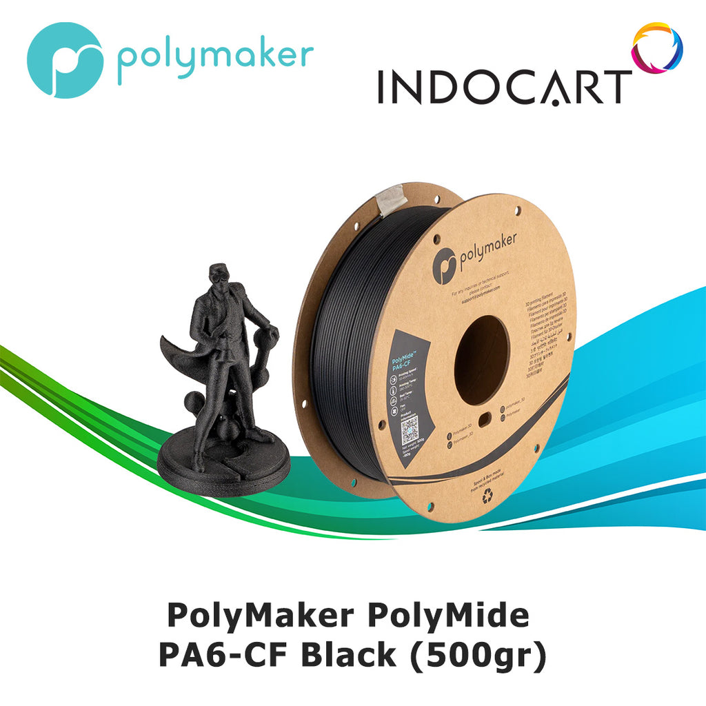3D Printer Filament PolyMaker PolyMide PA6 CF Carbon Fiber Reinforced Nylon 500gr-Black