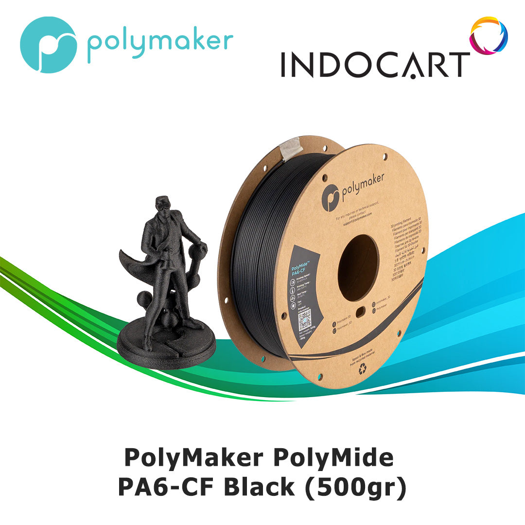 3D Printer Filament PolyMaker PolyMide PA6 CF Carbon Fiber Reinforced Nylon 500gr-Black