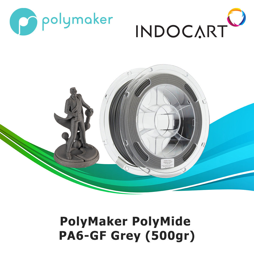 3D Printer Filament PolyMaker PolyMide PA6 GF Glass Fiber Reinforced Nylon 500gr-Grey