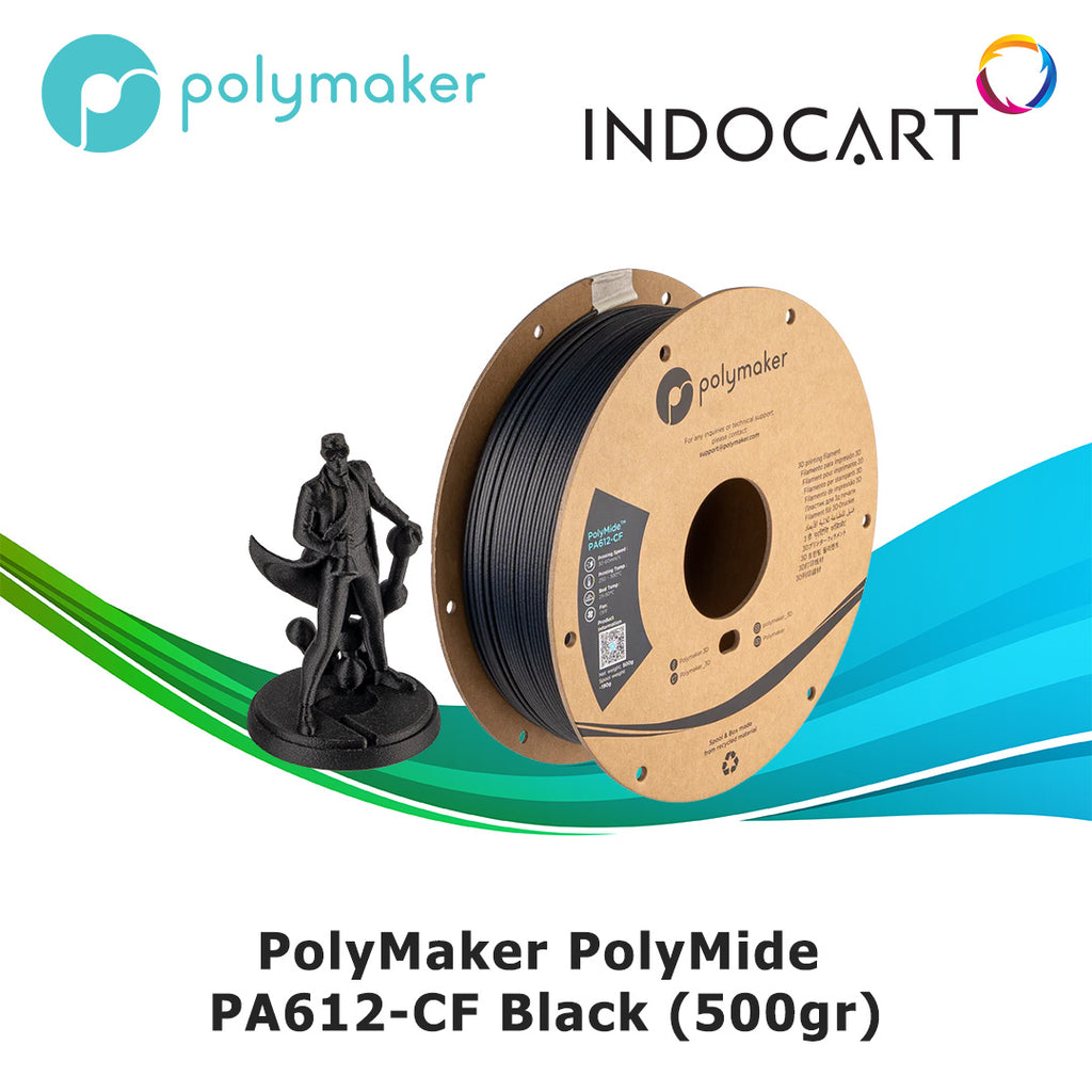 3D Printer Filament PolyMaker PolyMide PA612 CF Carbon Fiber Reinforced 500gr-Black