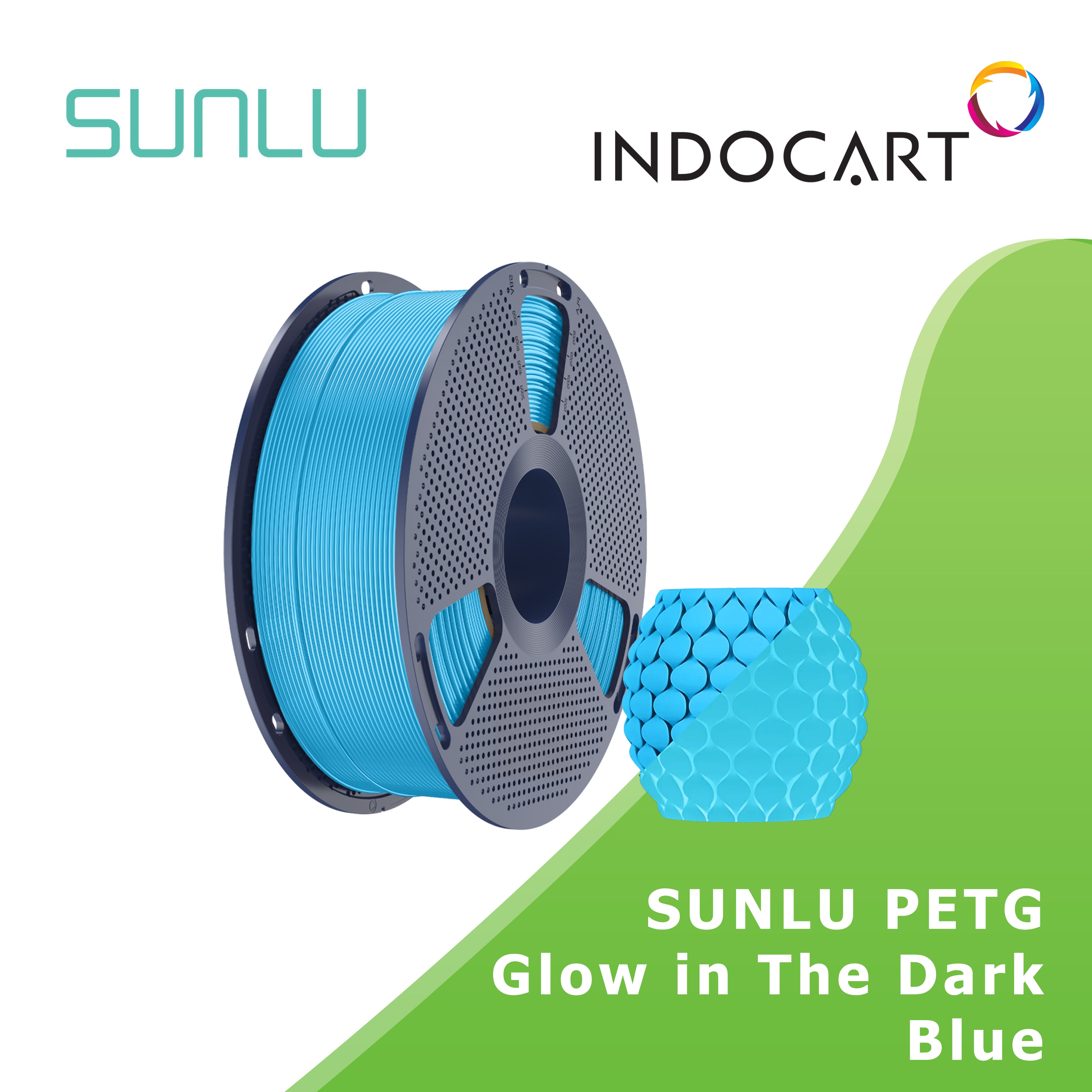 3D Printer Filament SUNLU PETG Glow In The Dark Containing Luminous Powder 1.75mm 1Kg